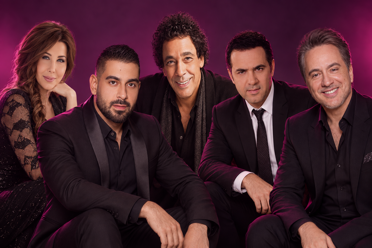 Designed portrait of artists from the Arabica Music catalogue